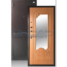 Сейф-дверь ОЛЬГА 3К с зеркалом Антик медь/Миланский орех